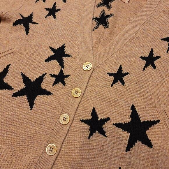 Zadig & Voltaire Mirka Stars Cashmere Cardigan Sweater Top Oversized XS 2023 - Picture 8 of 11